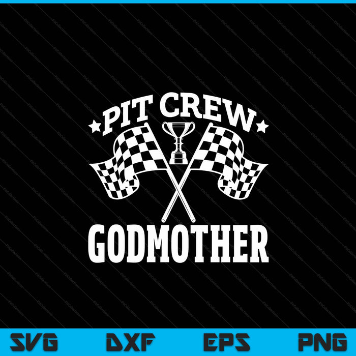 Pit Crew Godmother Race Car Birthday Party Racing SVG PNG Digital Printable Files