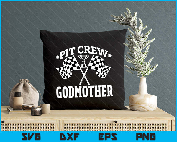 Pit Crew Godmother Race Car Birthday Party Racing SVG PNG Digital Printable Files