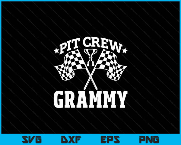 Pit Crew Grammy Race Car Birthday Party Racing SVG PNG Digital Printable Files