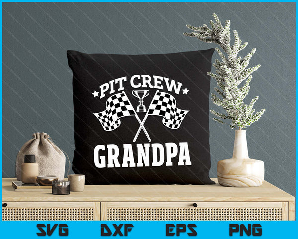 Pit Crew Grandpa Race Car Birthday Party Racing SVG PNG Digital Printable Files