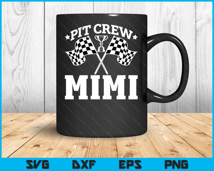 Pit Crew Mimi Race Car Birthday Party Racing SVG PNG Digital Printable Files