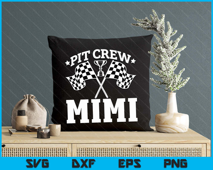 Pit Crew Mimi Race Car Birthday Party Racing SVG PNG Digital Printable Files