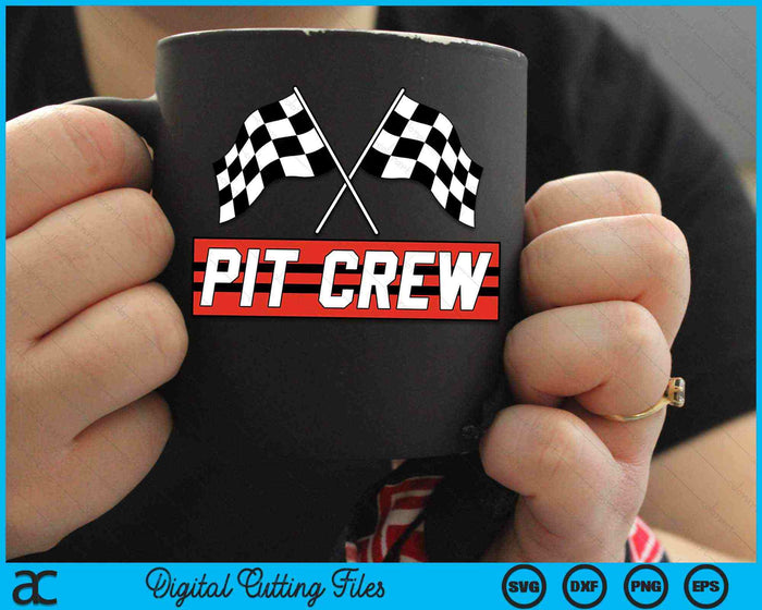 Pit Crew Race Auto SVG PNG Digitale Snijbestanden