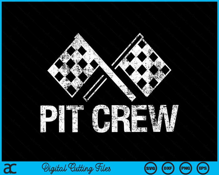 Pit Crew Racing Car partijen SVG PNG digitale snijbestanden