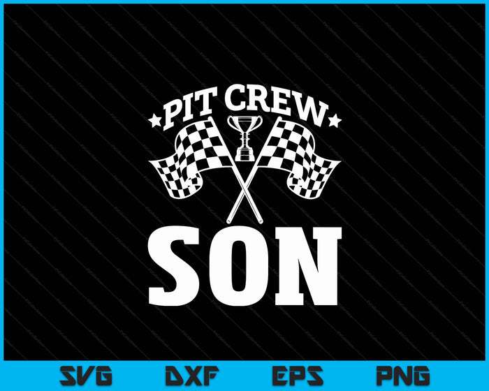 Pit Crew Son Race Car Birthday Party Racing SVG PNG Digital Printable Files