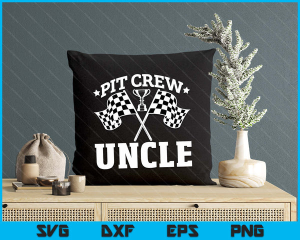 Pit Crew Uncle Race Car Birthday Party Racing SVG PNG Digital Printable Files