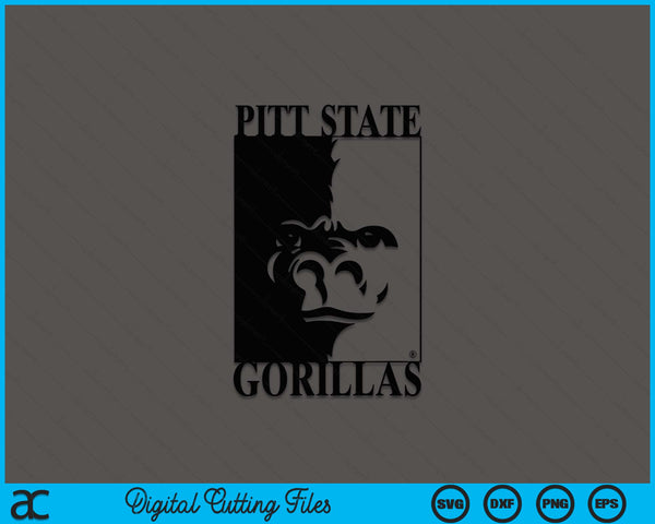 Pittsburg state university gorillas pitt state SVG cut file