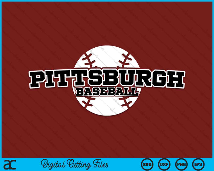 Pittsburgh Baseball blok lettertype SVG PNG digitale snijbestanden