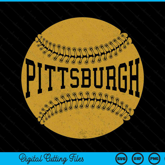 Pittsburgh Baseball Fan SVG PNG Digital Cutting Files