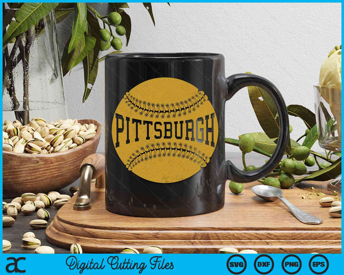 Pittsburgh Baseball Fan SVG PNG digitale snijbestanden 