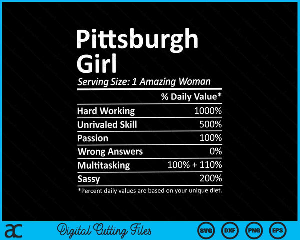 Pittsburgh girl PA Pennsylvania city home roots SVG cut file