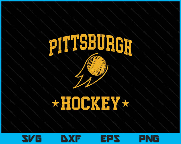 Pittsburgh Hockey Vintage Gameday Retro Hockey Lover SVG PNG Files