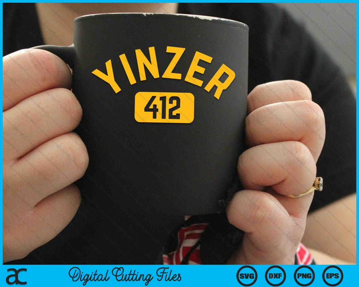 Pittsburgh Yinzer 412 Steel City Yinz Pensilvania SVG PNG Archivos de corte digital