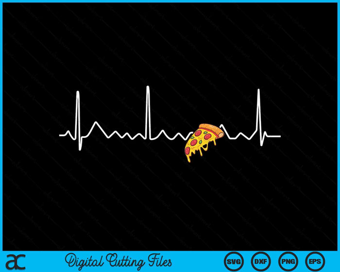 Pizza Heartbeat Tee cadeaus voor pizzaliefhebbers SVG PNG digitale snijbestanden