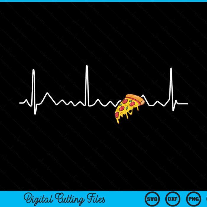 Pizza Heartbeat Tee Gifts For Pizza Lovers SVG PNG Digital Cutting Files