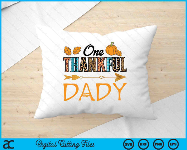 Plaid Leopard One Thankful Dady Thanksgiving Fall SVG PNG Digital Printable Files