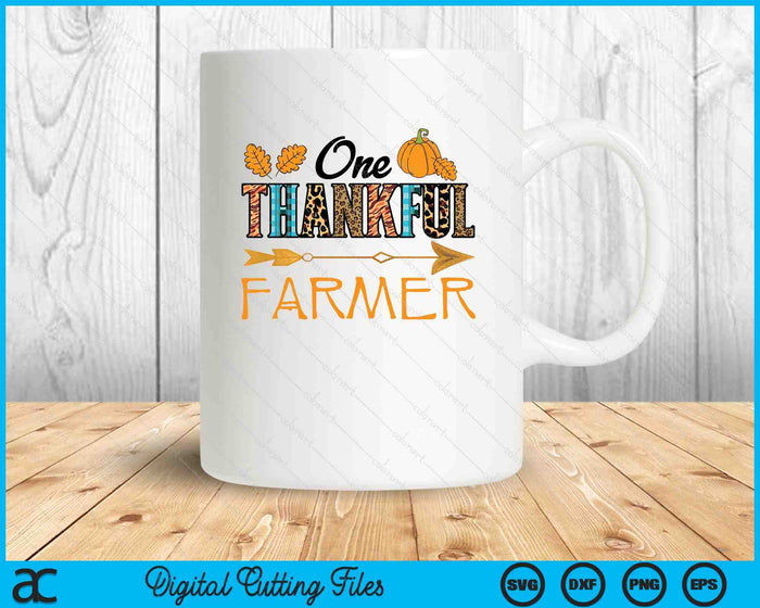 Plaid Leopard One Thankful Farmer Thanksgiving Fall SVG PNG Digital Printable Files