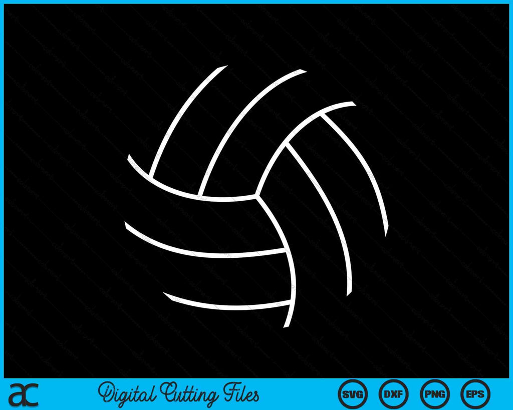 Plain Volleyball Seams Volleyball Player SVG PNG Cutting Files ...