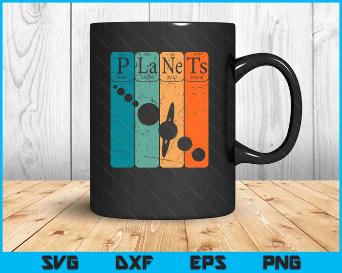 Planets Periodic Table Elements Solar System Planets SVG PNG Digital Printable Files