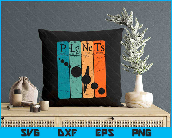 Planets Periodic Table Elements Solar System Planets SVG PNG Digital Printable Files