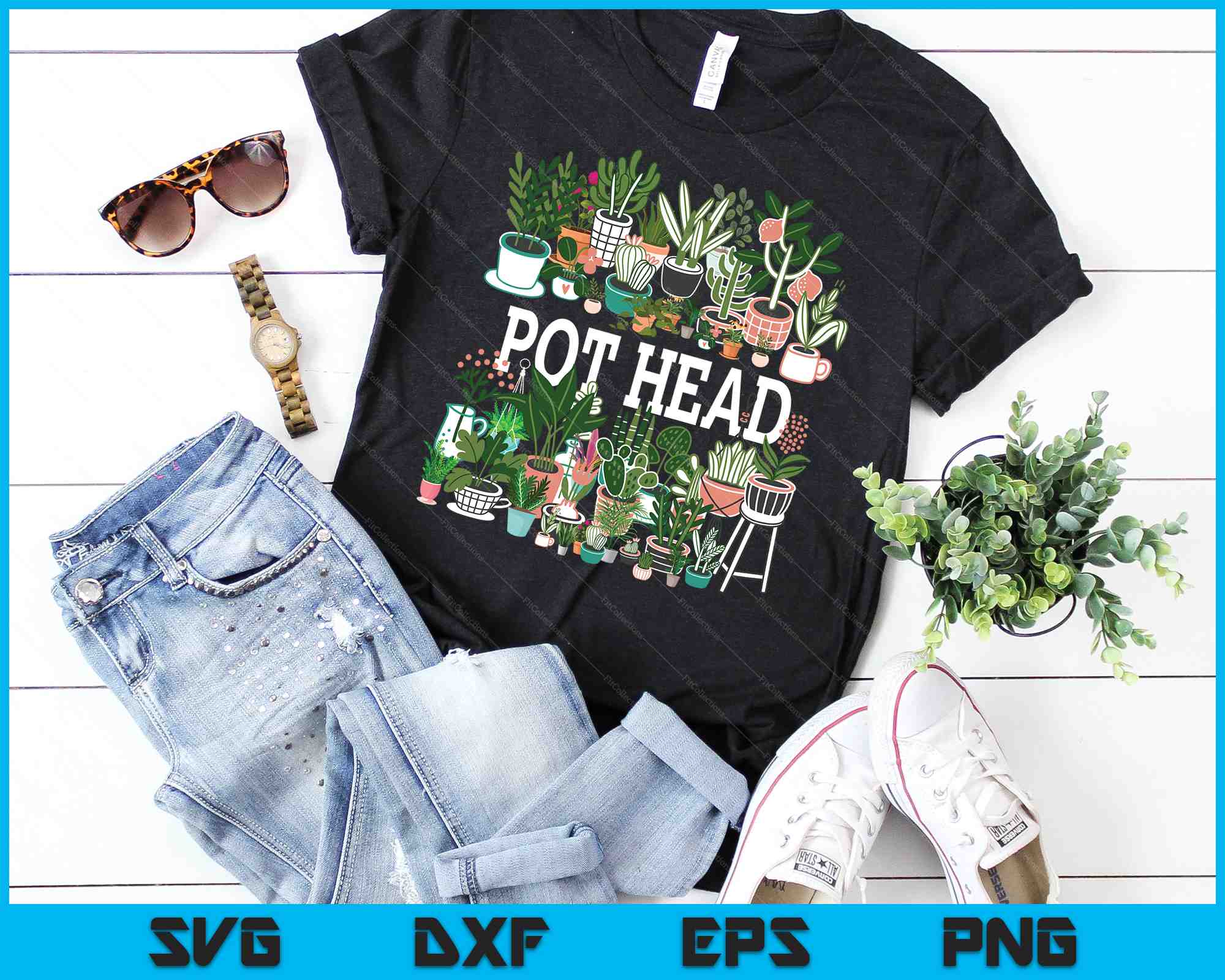 pothead succulent shirt Plant Lover and Gardener Pot Head Succulent Short Sleeve SVG Files