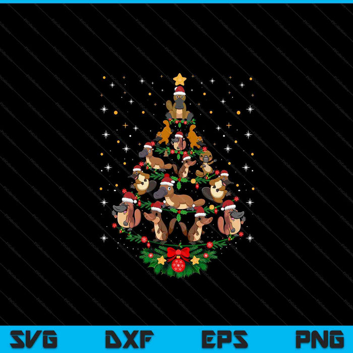 Platypus Christmas Tee Gift Santa Hat Platypus Christmas SVG PNG Digital Printable Files