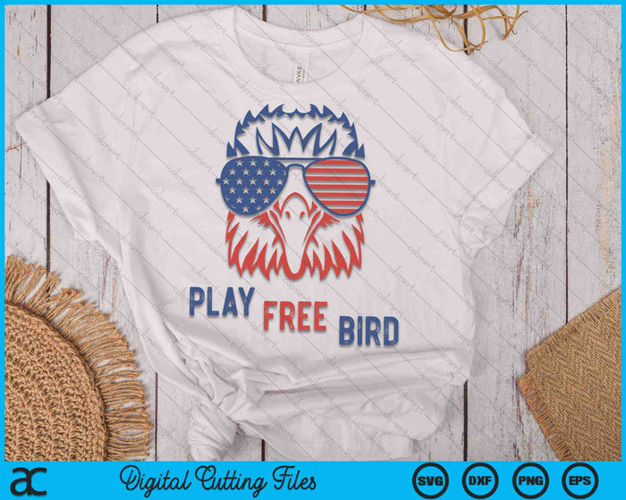 Jugar gratis Bird Patriotic Eagle 4 de julio Bandera de EE. UU. SVG PNG Cortar archivos imprimibles