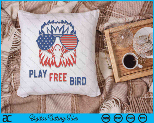 Play Free Bird Patriotic Eagle 4th Of July USA Flag SVG PNG Cutting Printable Files