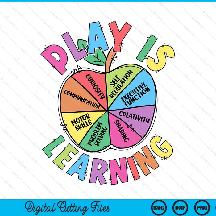 Play Is Learning Teacher First Day Of School Back To School SVG PNG Digital Printable Files