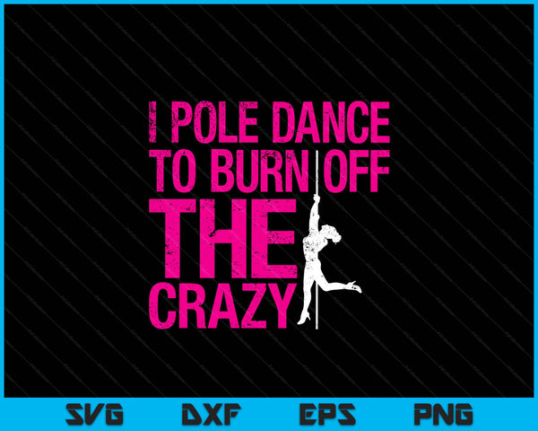 Pole dance dancer women's fitness workout SVG cut file