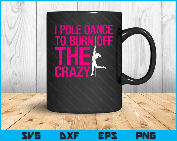Pole Dance Dancer Women's Fitness Workout SVG PNG Digital Printable Files