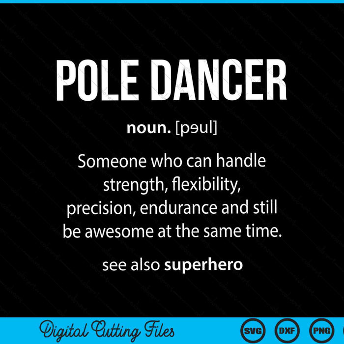 Pole dancer definition poledance SVG cut file