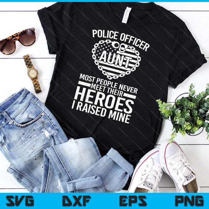 Police Officer Aunt Art For Police Officer SVG PNG Digital Cutting Files