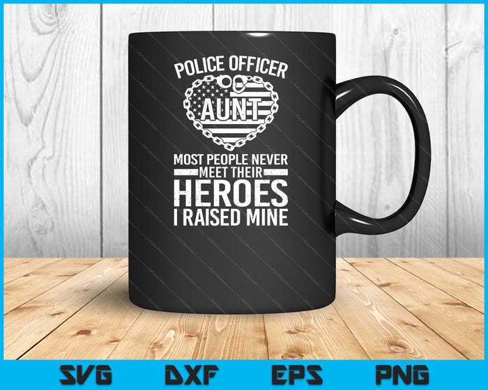 Police Officer Aunt Art For Police Officer SVG PNG Digital Cutting Files