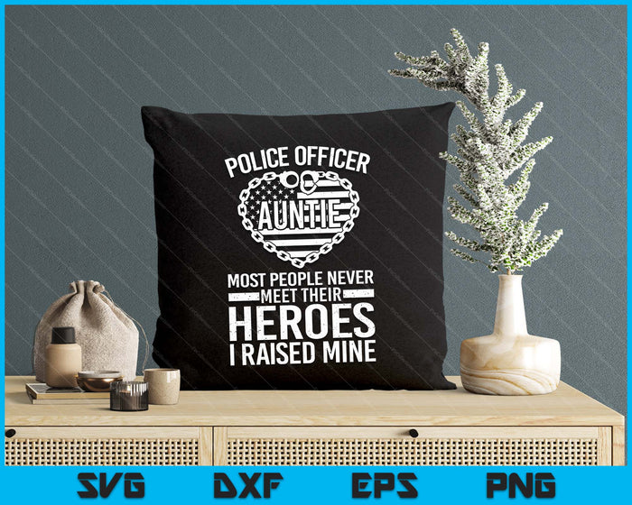 Police Officer Auntie Art For Police Officer SVG PNG Digital Cutting Files