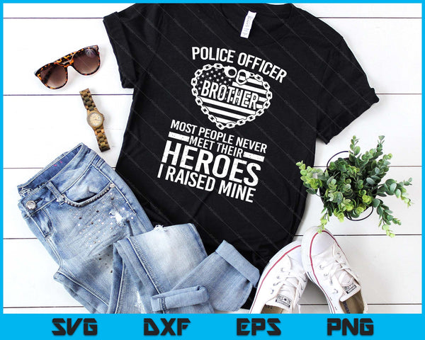 Police Officer Brother Art For Police Officer SVG PNG Digital Cutting Files