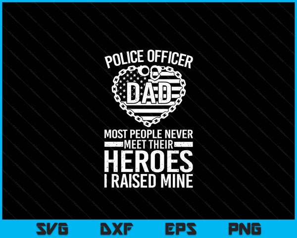 Police Officer Dad Art For Police Officer SVG PNG Digital Cutting Files