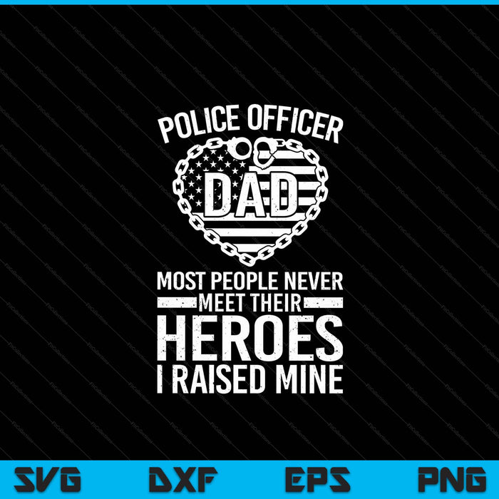 Police officer dad art for SVG cut file