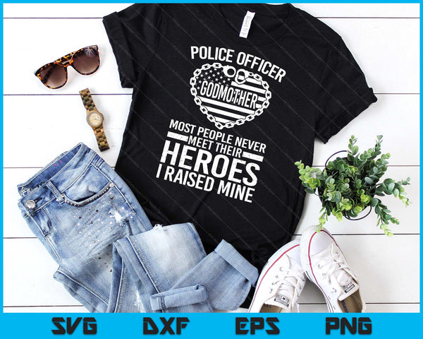 Police Officer Godmother Art For Police Officer SVG PNG Digital Cutting Files