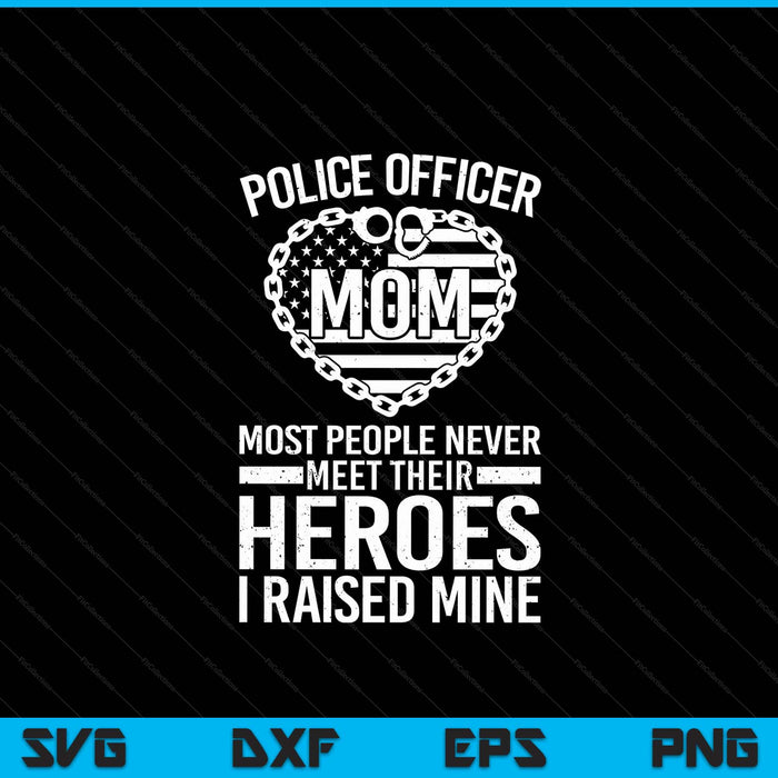 Police officer mom art for SVG cut file