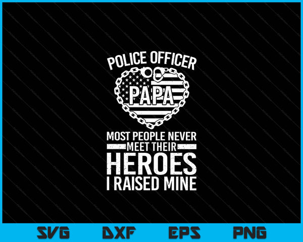 Police Officer Papa Art For Police Officer SVG PNG Digital Cutting Files