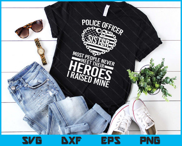 Police Officer Sister Art For Police Officer SVG PNG Digital Cutting Files