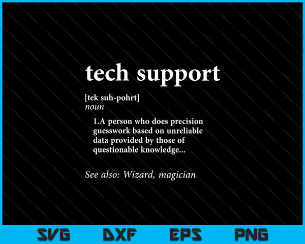 Politically incorrect dictionary tech support definition SVG cut file