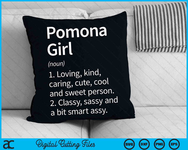 Pomona Girl CA California Home Roots SVG PNG Digital Cutting File