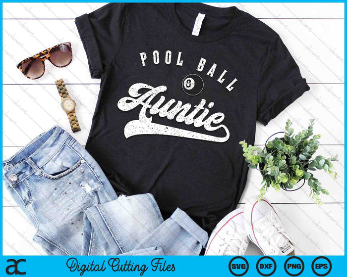 Pool Ball Auntie SVG PNG Digital Cutting File