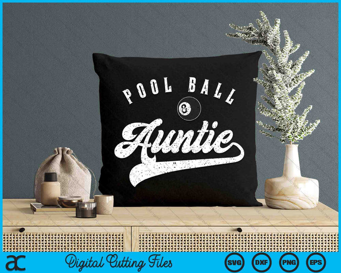 Pool Ball Auntie SVG PNG Digital Cutting File