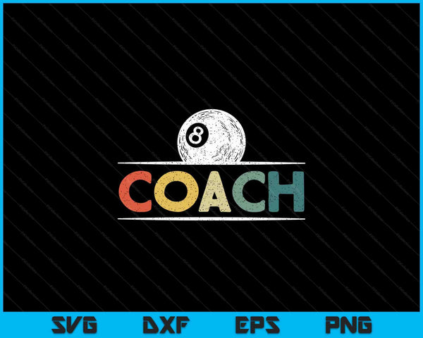 Pool ball coach vintage billiard ball coaching SVG cut file