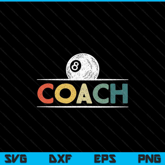 Pool ball coach vintage billiard ball coaching SVG cut file