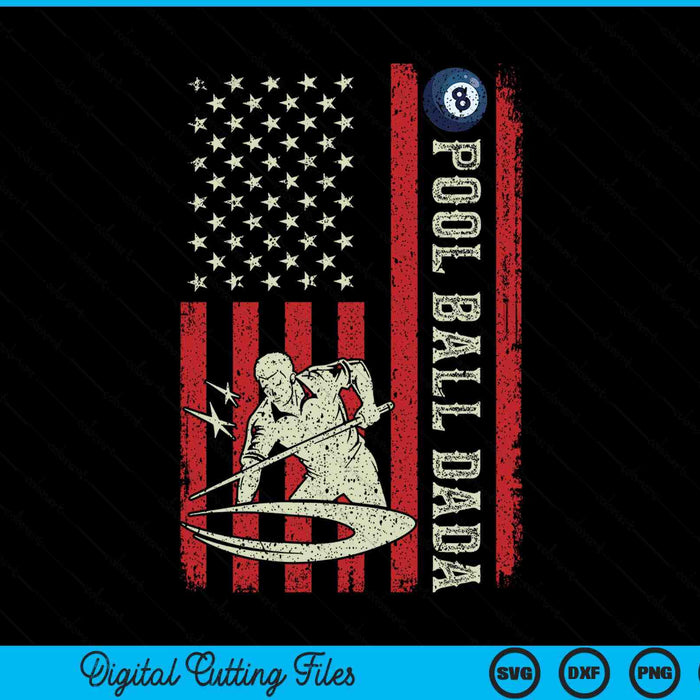Pool ball dada US flag for dada SVG cut file