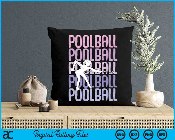 Pool Ball Girls Women Kids Youth Girl SVG PNG Digital Printable Files